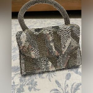 Anthropologie beaded mini bag